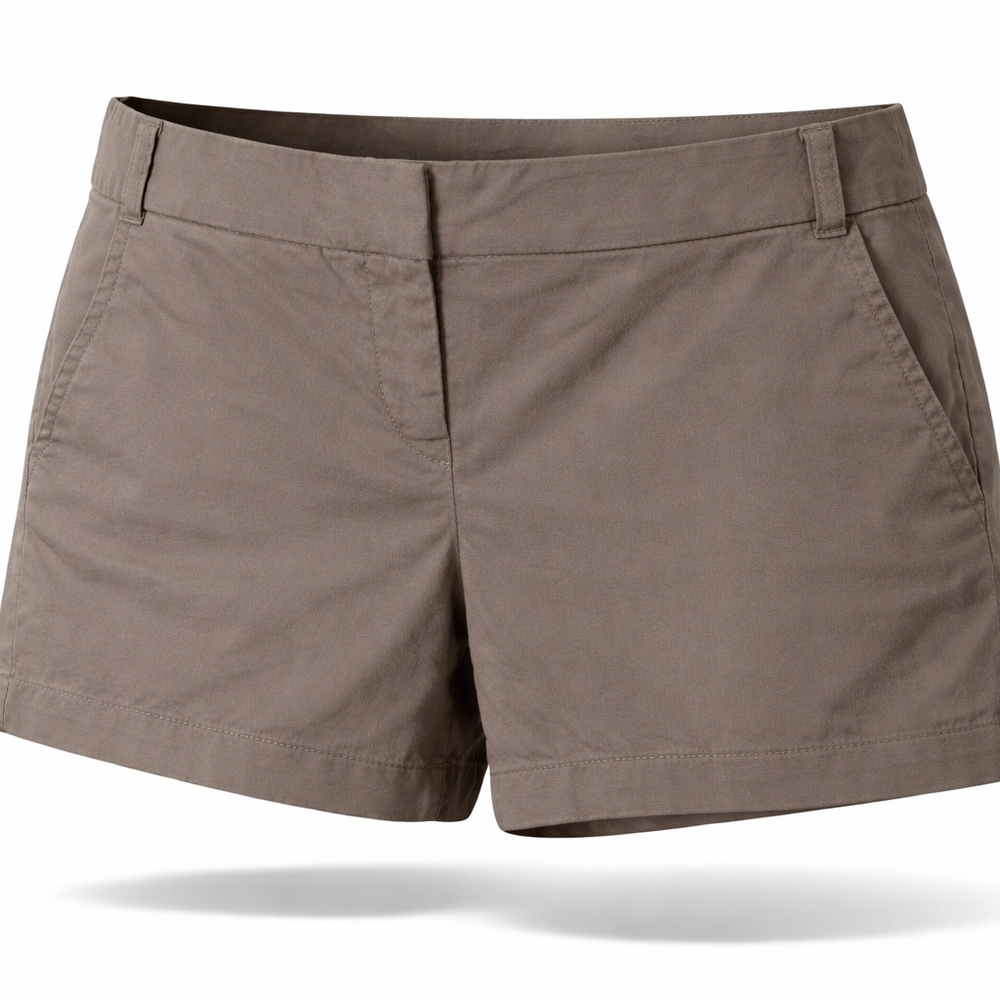 LOFT Chino Shorts‎ Womens 0 Tan Brown Cotton Casual Classic Summer Preppy